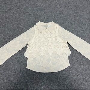 Zara White Lace Blouse 2pc